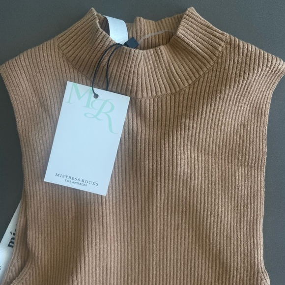 Mistress Rocks / House of CB Camel Ribbed Top NWT - Picture 6 of 9